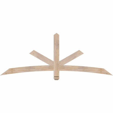 Ekena Millwork Alberta Smooth Timber Gable Bracket, Douglas Fir, 72"W x 27"H x 1 1/2"D x 3 1/2"F, 9/12 Pitch GBW072X27X0204ALB00SDF